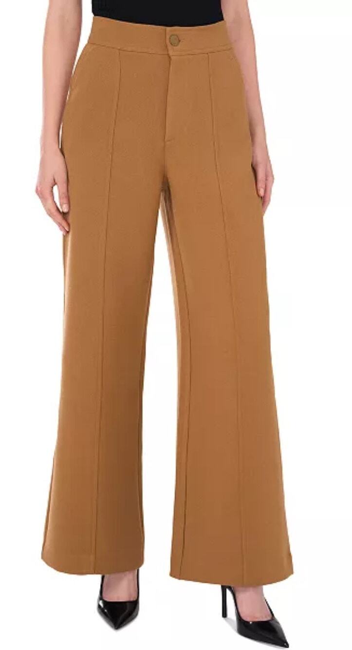 Parker The Nima High Waist Wide Leg Pants Casual Wardrobe Stretch Brown Sz 2